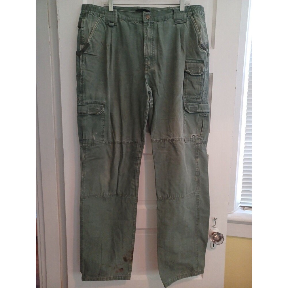 5.11 Tactical Series cargo pants mens 40/34 fatigue green destroyed damaged